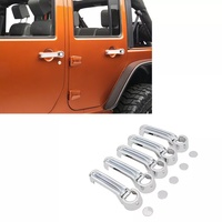 Convient pour 2007-2018 JEEP Wrangler Liberty/Wrangler/2007-2012 Dodge Nitro couvercle de poignée de porte latérale chromé