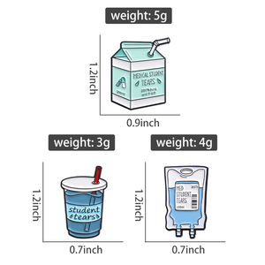 Saco de medicina criativa garrafa esmalte alfinetes personalizados estudante de medicina lágrimas broches lapela emblemas jóias góticas presente para amigos - Product Image 6