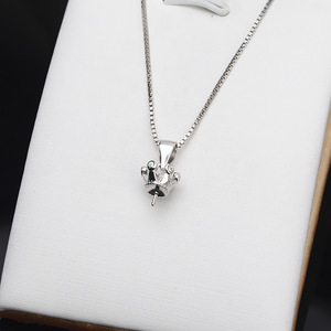 Pendentif Couronne en Argent S925, Accessoires de Bijoux DIY pour Femmes, Pendentif avec Plateau Vide Semi-Fini 704 Charmes, 8-15mm - Product Image 4