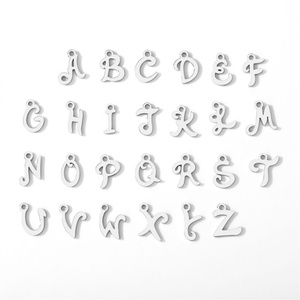 High Polished Monogram Jewelry Diy Jewelry Stainless Steel <b>Initial</b> Letters - Product Image 3
