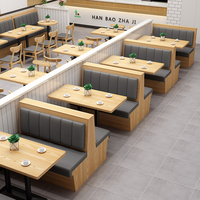 Ensemble de Mobilier de Restaurant de Luxe, Meubles Commerciaux Modernes, Banquette en Cuir pour Café Restauration Rapide, Cabine de Sièges de Restaurant
