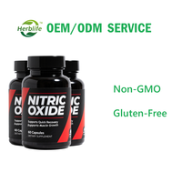 Vente en gros OEM Capsules d'oxyde nitrique 60 capsules végétaliennes Supplément d'oxyde nitrique pour le soutien musculaire