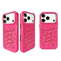 Étui de téléphone en PU brillant motif trèfle mignon - Protection intégrale antichoc magnétique avec boutons métalliques pour iPhone 15 16 17 Pro Max