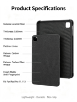 Étui en fibre d'aramide véritable pour iPhone 12/13/14/15/16, ultra fin 0,5 mm, texture fibre de carbone, coque de tablette mate anti-traces de doigts