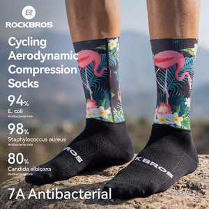 Chaussettes de compression pour le cyclisme ROCKBROS - Antibactériennes, respirantes, <span class=keywords><strong>mi</strong></span>-mollet, pour le vélo de route/VTT et la course à pied, unisexe - Product Image 1