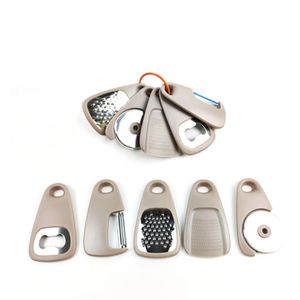 Ensemble de gadgets de cuisine 5 pièces, éplucheur de <span class=keywords><strong>julienne</strong></span> de légumes, broyeur d'ail et de gingembre, outils de cuisine empilables, accessoires - Product Image 2