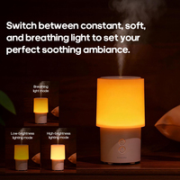 Nouveau diffuseur d'huiles essentielles portable, diffuseur d'arômes silencieux à ultrasons, humidificateur d'air minimaliste avec lumière LED nocturne pour la maison, l'hôtel, le bureau