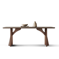 Table à manger rectangulaire moderne et simple de luxe italienne, en bois massif, extensible, avec plateau en pierre blanche pure, pour salon, 8 places
