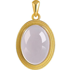 Pendentif en jade naturel de Hotan gris-violet, argent S925 avec incrustation d'or, accessoires, certificat d'évaluation inclus D974 - Product Image 5