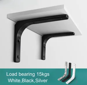 Support d'étagère en forme de L en acier inoxydable pour meubles Support d'étagère mural dissimulé robuste
