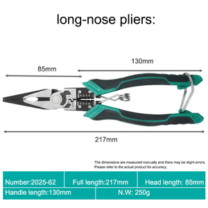 Kìm điện đa năng OEM, cấp công nghiệp, dùng cho việc tự làm, bóc vỏ dây, cắt, ép, có bề mặt răng cưa - Product Image 5