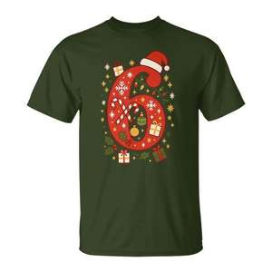 6 t-shirts de Noël pour couples avec chapeau de Père Noël et décorations de fêtes pour des tenues assorties festives - Product Image 1