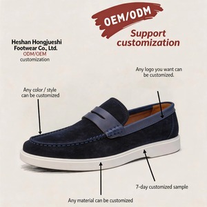 Mocasines de Cuero de Gamuza Hechos a Mano para Hombre, Zapatos Casuales de Negocios para Todas las Temporadas - Product Image 4