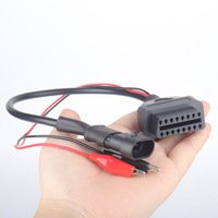 Cable OBD2 de 3 Pines a 16 Pines, Conector OBD-II para Coche y Moto, Repuesto para Fiat de 3 Pines, para Lancia, Alfa Romeo, Ducati