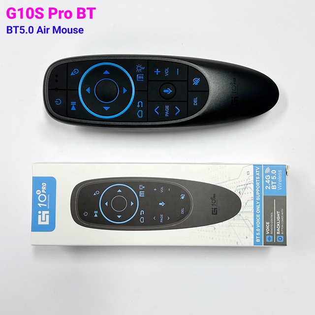 G10S Pro BT Voice Remote Control Air Mouse with Backlit BT5.0 2.4G Wireless Gyroscope IR Learning for Android Player X96 HK1 H96