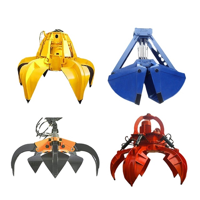 Wireless 12m3 remote control grab bucket 5cbm crane steel rope grab