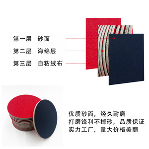 Round Sponge Sandpaper 50x50mm Aluminum Oxide For Metal Wood Car Polishing - Product Image 3