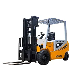 Free Shipping YOULI High Performance Mini Forklift 4Ton Battery Charger Full Electric Forklift With Low Price