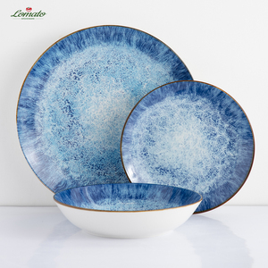 Ceramic Dinner Set Colorful Print <b>Tableware</b> for Home Dining and Event Hosting - Product Image 1