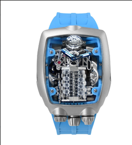 Montre mécanique sport pour homme, boîtier rectangulaire en acier inoxydable, bracelet en silicone, ODM OEM - Product Image 1