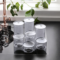 Bouteilles de boisson en plastique PET transparentes de 250 ml, 330 ml, 500 ml, avec bouchon à vis en aluminium, pots alimentaires jetables pour le stockage des collations