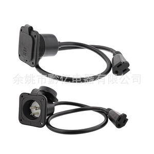 ปลั๊กไฟอุตสาหกรรมกันน้ำ 5 15R US วัสดุ ABS มาตรฐาน IP66 125V พร้อมสายดิน สำหรับใช้กับเครื่องกำเนิดไฟฟ้า - Product Image 2