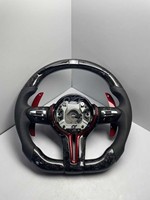 Volant de voiture en cuir et Alcantara en fibre de carbone, fourni par l'usine, pour BMW E81 E82 E87 E88 E90 E91 E92 E93 E84 E70 E89