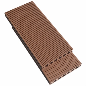 Modern Style Anti-Slip WPC <strong>Decking</strong> Waterproof Composite Wood for Outdoor Gardens Courtyards Parks Wood Grain Surface Brushed - Product Image 3