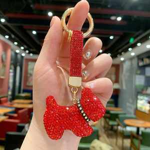 Llavero de juguete con diseño de perro de combate y diamantes, con efecto explosivo y destello, ideal como pequeño regalo, colgante para llavero de coche, recuerdo y decoración - Product Image 5