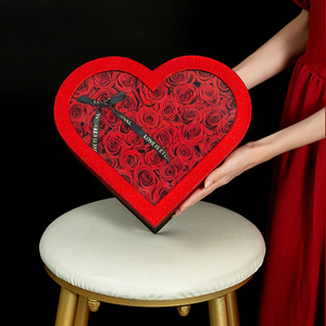 Caja de embalaje de lujo con forma de flor rosa, para regalo, personalizado, sorpresa, explosión - Product Image 3