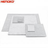 Plaque filtrante en acier inoxydable sinterisé HENGKO 316L |   Feuille poreuse de 0,1 à 90 microns pour la fluidisation industrielle et la diffusion des gaz
