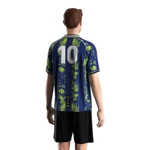 Camiseta de Fútbol de Club con Cuello Polo en V, Tejido de Secado Rápido y Espacios para Gráficos Personalizados para la Identidad del Equipo Durante Partidos de Liga - Product Image 4