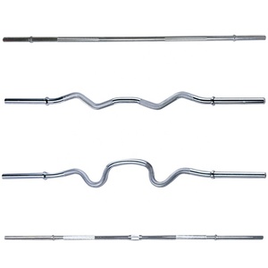 Sıcak satış 50kg 120cm 47 "süper kıvırmak EZ dambıl halter bar yıldız yaka ile - Product Image 5