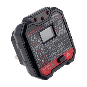 Habotest HT106B D E 소켓 테스터 디지털 디스플레이 전압 감지기 미국 EU 영국 플러그 화재 접지 제로 라인 극성 위상 확인 - Product Image 6