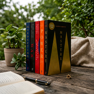 Collection de 5 livres de Robert Greene : Les 48 lois du pouvoir, L'art de la séduction, Les 33 stratégies de la guerre, La loi humaine - Product Image 1