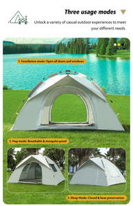 Carpa de Camping Instantánea para 3 Personas, Impermeable, Oxford 210D, Costuras Reforzadas, Carpa Automática para Senderismo y Viajes al Aire Libre ATSK-1 *Ins - Product Image 4
