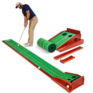 Tapete de Práctica de Golf Portátil, Green de Práctica Interior y Exterior con Retorno de Pelota, Ayuda de Entrenamiento de Golf para el Hogar y la Oficina - Product Image 1
