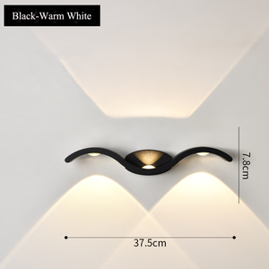 Applique murale intérieure en aluminium 9W LED Design moderne IP65 étanche Dimmable Éclairage de salon - Product Image 3