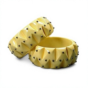 Juego de Brazaletes de Cerámica con Patrón de Alta Calidad, Unisex, Redondos, para Mujer, Elegantes, Modernos, Joyería de Moda, Regalo para Fiesta - Product Image 3