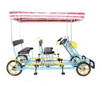 Nouveau modèle Quad double Vélo tandem touristique Vélo quatre personnes Vélo tandem