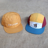 Casquettes de sport d'extérieur imperméables en nylon à visière plate, 5 panneaux, avec logo brodé personnalisé, vente en gros directe d'usine pour la randonnée et la course à pied