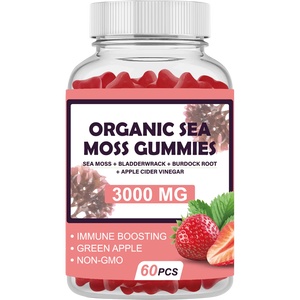 ทริปเปิ้ล แอคชั่น บิวตี้ กัมมี่ส์ คัสตอม สาหร่ายทะเล + เอลเดอร์เบอร์รี่ + น้ำส้มสายชูหมัก รสสตรอว์เบอร์รี่ ออร์แกนิค รับรองมาตรฐาน ODM สนับสนุนการผลิตแบบ ODM - Product Image 1
