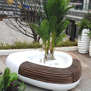 เก้าอี้กระถาง Y711ทรงสี่เหลี่ยมสำหรับตกแต่งในเชิงพาณิชย์เก้าอี้ปลูกดอกไม้เก้าอี้ปลูกต้นไม้ขนาดใหญ่ม้านั่งกลางแจ้งศิลปะ - Product Image 6