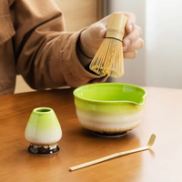 Ensemble de thé matcha japonais personnalisé en gros avec fouet en bambou, bol et boîte cadeau pour la préparation cérémonielle du matcha
