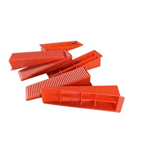 Système de nivellement de carreaux personnalisé axé sur l'efficacité, cale en plastique rouge durable et réutilisable pour l'installation de grands formats - Product Image 4