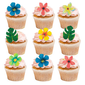 Décorations de gâteau de fleurs en papier comestible Feuilles comestibles Décoration de <span class=keywords><strong>cupcake</strong></span> de gâteau pour la fête d'anniversaire sur le thème de la <span class=keywords><strong>jungle</strong></span> Safari - Product Image 5