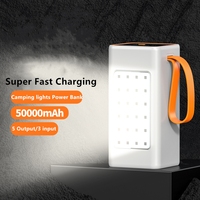 Batterie externe grande capacité 60000 mAh 22,5 W, charge ultra-rapide PD 20 W, affichage numérique, pour voyages en extérieur et camping, avec fonction lampe