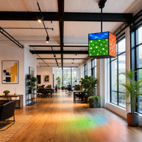 Affichage LED Cubique 3D Intérieur Haute Densité P2.5 Module SMD2020 pour la Décoration de la Façade de l'Entreprise et de la Réception