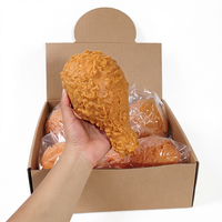PRT Jumbo Squishy Poulet Frit Réaliste à Remontée Lente, Cuisse de Poulet Croustillante, Jouet Anti-Stress Doux, Collection Cadeau pour 14 ans et plus
