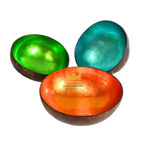 Custom Logo Handmade Lacquer <b>Coconut</b> <b>Shell</b> Bowls Sourced Natural Wood Bowls for Gifts Souvenirs and Home Decoration - Product Image 5